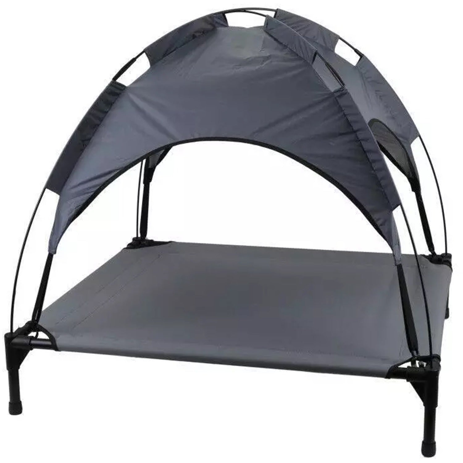 Large Raised Dog Bed Puppy Pet Cot Elevated Tent - Grey