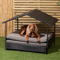 Extendable Canopy Pet Bed - Grey