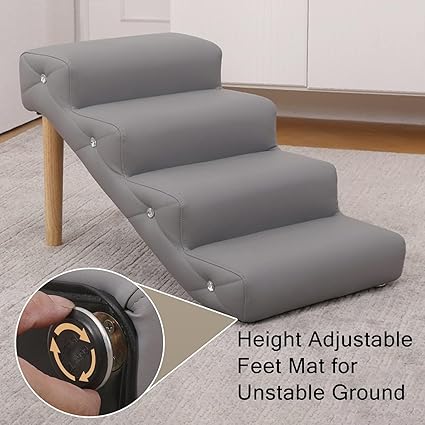 Grey Pet Stairs Ramp for Medium Large Dogs and Cats
