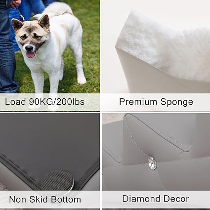 Grey Pet Stairs Ramp for Medium Large Dogs and Cats
